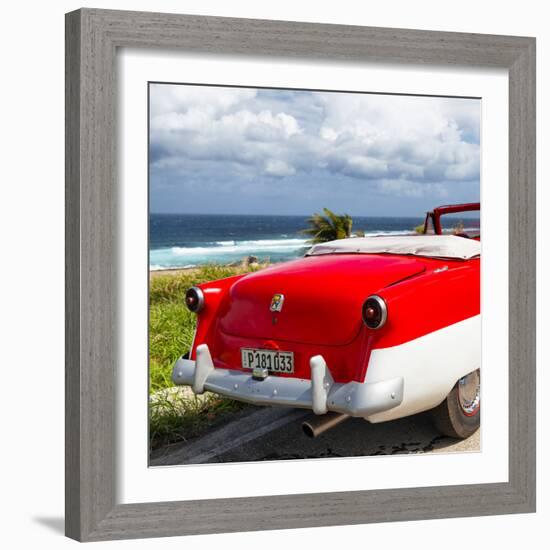 Cuba Fuerte Collection SQ - Classic Red Car Cabriolet-Philippe Hugonnard-Framed Photographic Print