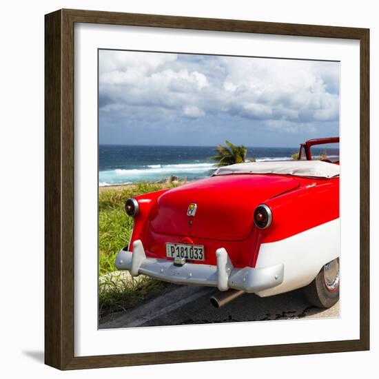 Cuba Fuerte Collection SQ - Classic Red Car Cabriolet-Philippe Hugonnard-Framed Photographic Print