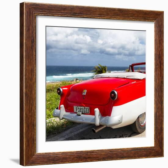 Cuba Fuerte Collection SQ - Classic Red Car Cabriolet-Philippe Hugonnard-Framed Photographic Print