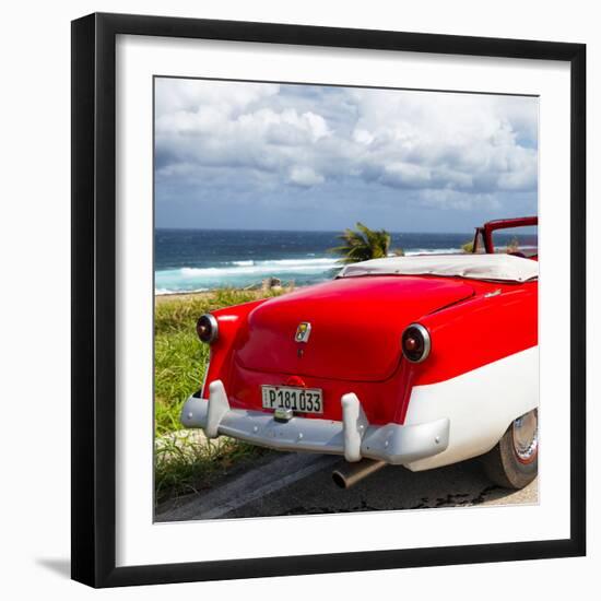 Cuba Fuerte Collection SQ - Classic Red Car Cabriolet-Philippe Hugonnard-Framed Photographic Print