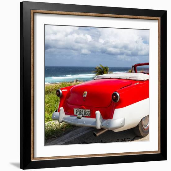 Cuba Fuerte Collection SQ - Classic Red Car Cabriolet-Philippe Hugonnard-Framed Photographic Print