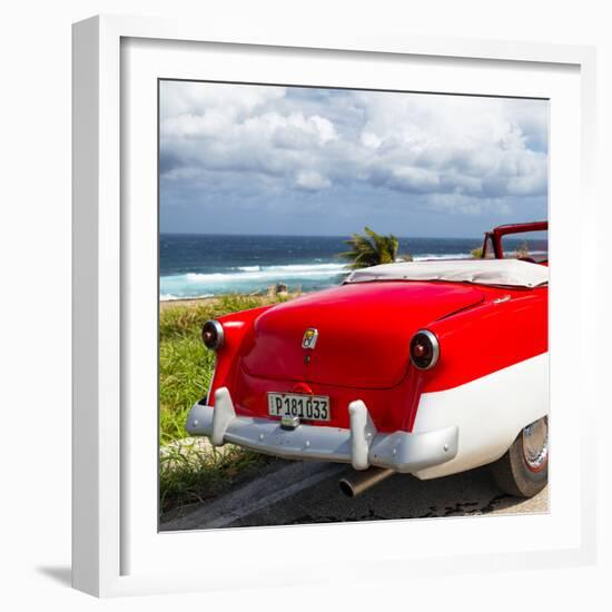 Cuba Fuerte Collection SQ - Classic Red Car Cabriolet-Philippe Hugonnard-Framed Photographic Print