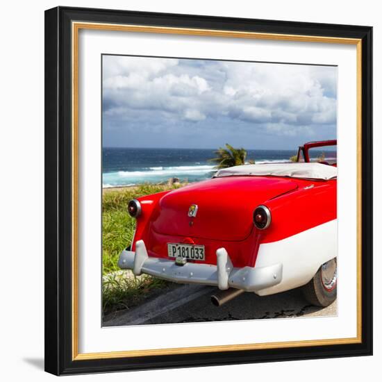 Cuba Fuerte Collection SQ - Classic Red Car Cabriolet-Philippe Hugonnard-Framed Photographic Print