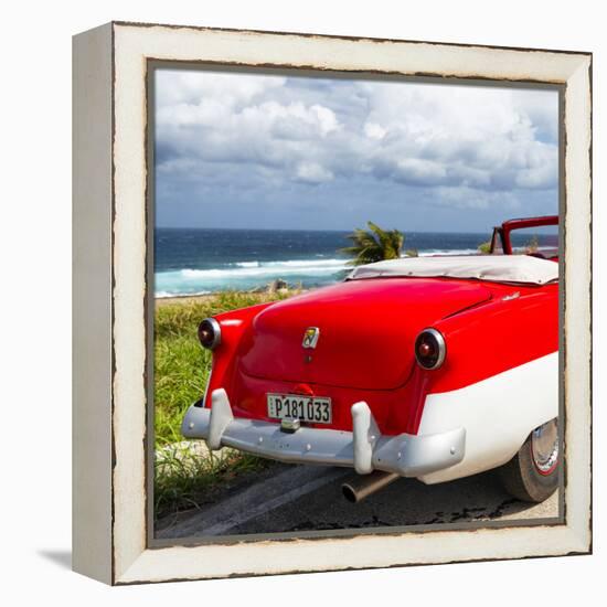 Cuba Fuerte Collection SQ - Classic Red Car Cabriolet-Philippe Hugonnard-Framed Stretched Canvas