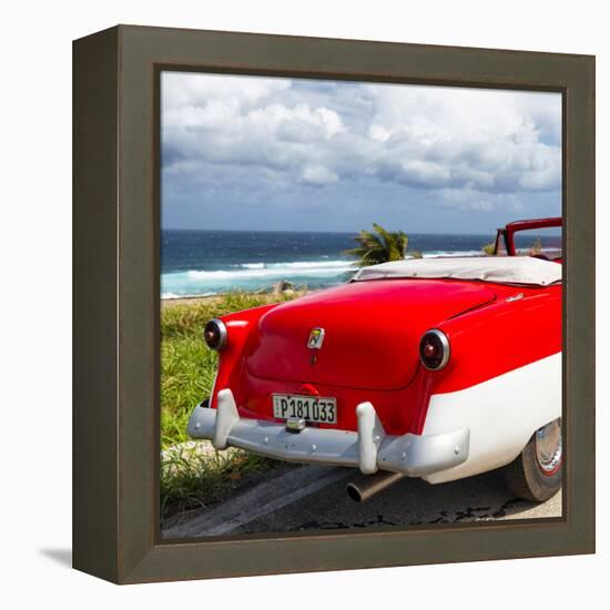 Cuba Fuerte Collection SQ - Classic Red Car Cabriolet-Philippe Hugonnard-Framed Stretched Canvas