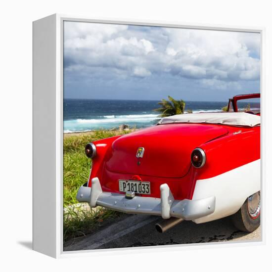 Cuba Fuerte Collection SQ - Classic Red Car Cabriolet-Philippe Hugonnard-Framed Stretched Canvas