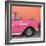 Cuba Fuerte Collection SQ - Close-up of Retro Dark Pink Car-Philippe Hugonnard-Framed Photographic Print