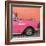 Cuba Fuerte Collection SQ - Close-up of Retro Dark Pink Car-Philippe Hugonnard-Framed Photographic Print