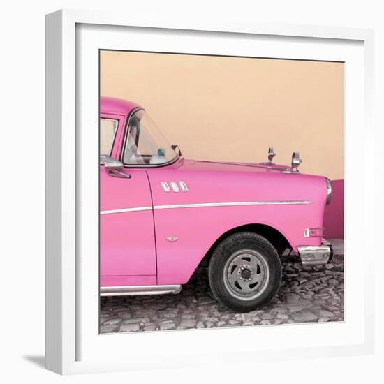 Cuba Fuerte Collection SQ - Close-up of Retro Pink Car-Philippe Hugonnard-Framed Photographic Print