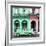 Cuba Fuerte Collection SQ - Colorful Architecture and Green Classic Car-Philippe Hugonnard-Framed Photographic Print