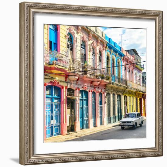 Cuba Fuerte Collection SQ - Colorful Facades in Havana-Philippe Hugonnard-Framed Photographic Print