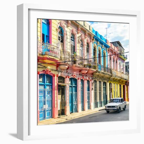 Cuba Fuerte Collection SQ - Colorful Facades in Havana-Philippe Hugonnard-Framed Photographic Print