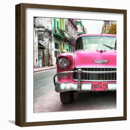 Cuba Fuerte Collection SQ - Detail on Pink Classic Chevrolet-Philippe Hugonnard-Framed Photographic Print