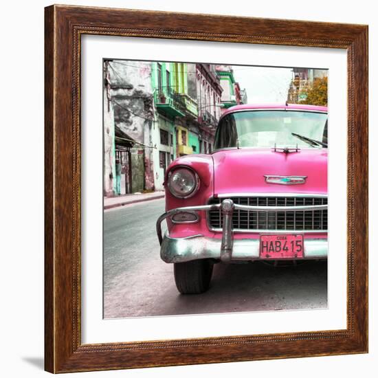 Cuba Fuerte Collection SQ - Detail on Pink Classic Chevrolet-Philippe Hugonnard-Framed Photographic Print