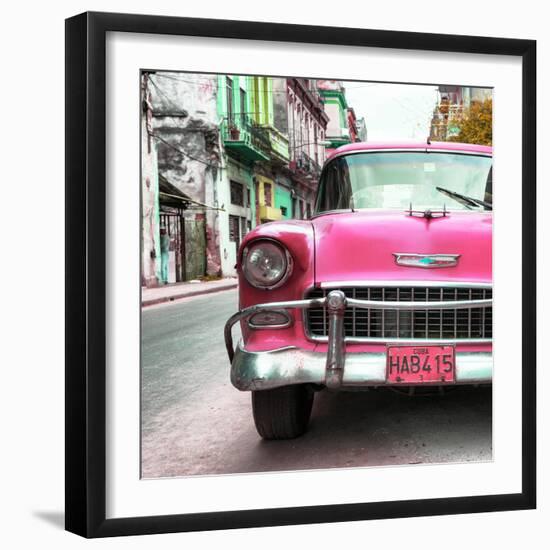 Cuba Fuerte Collection SQ - Detail on Pink Classic Chevrolet-Philippe Hugonnard-Framed Photographic Print