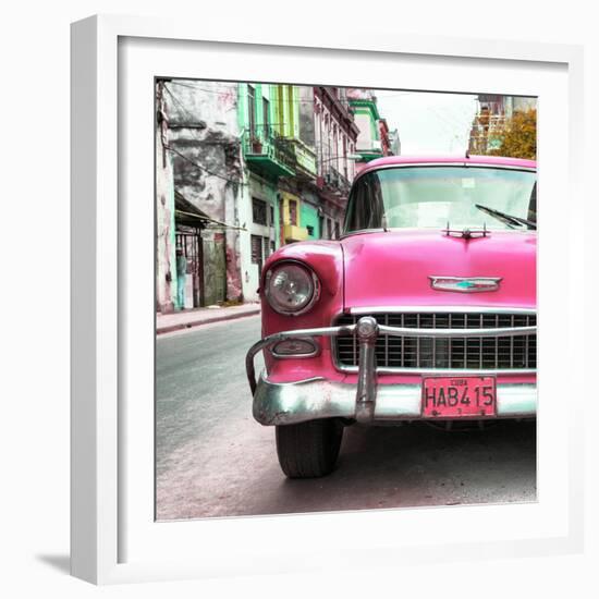 Cuba Fuerte Collection SQ - Detail on Pink Classic Chevrolet-Philippe Hugonnard-Framed Photographic Print