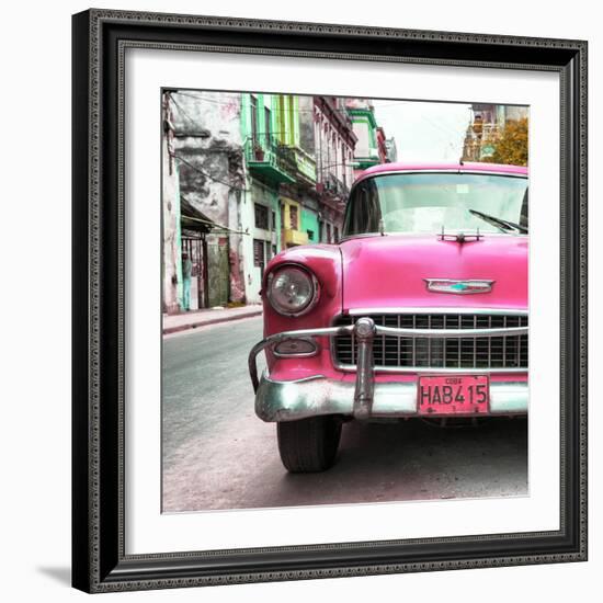 Cuba Fuerte Collection SQ - Detail on Pink Classic Chevrolet-Philippe Hugonnard-Framed Photographic Print