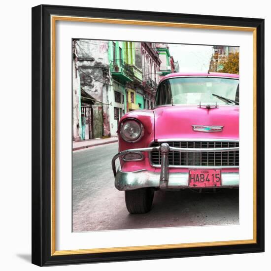 Cuba Fuerte Collection SQ - Detail on Pink Classic Chevrolet-Philippe Hugonnard-Framed Photographic Print