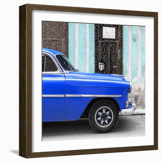 Cuba Fuerte Collection SQ - Havana Blue Car-Philippe Hugonnard-Framed Photographic Print