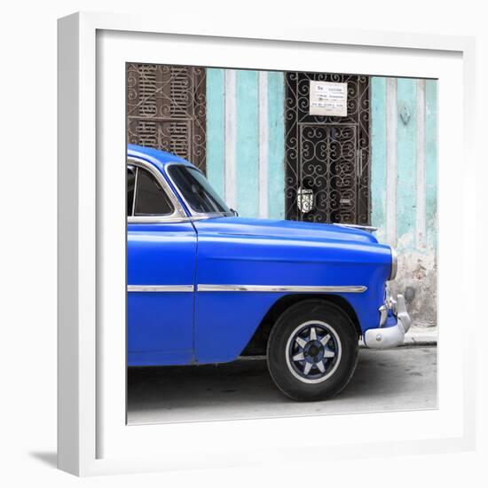 Cuba Fuerte Collection SQ - Havana Blue Car-Philippe Hugonnard-Framed Photographic Print