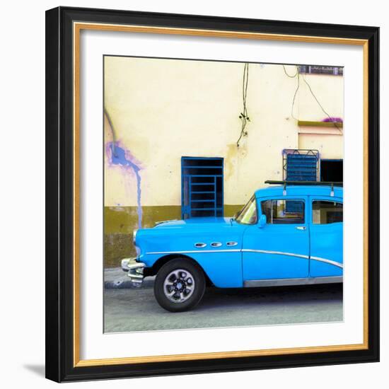 Cuba Fuerte Collection SQ - Havana Classic American Blue Car-Philippe Hugonnard-Framed Photographic Print