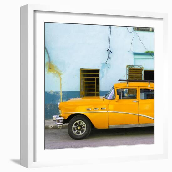 Cuba Fuerte Collection SQ - Havana Classic American Orange Car-Philippe Hugonnard-Framed Photographic Print