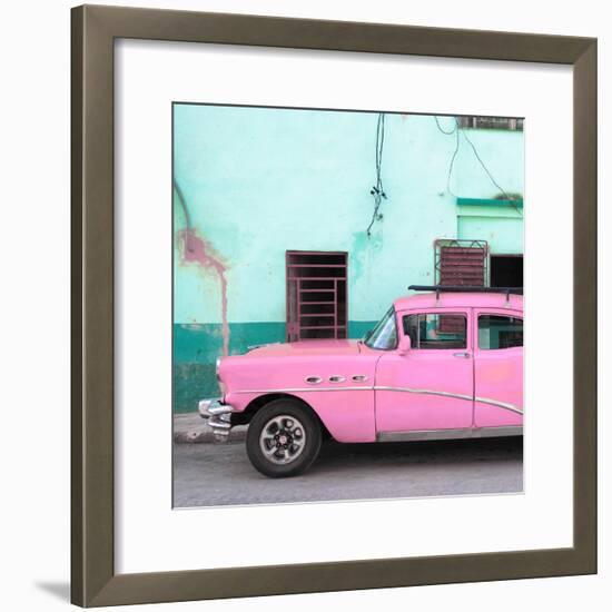 Cuba Fuerte Collection SQ - Havana Classic American Pink Car-Philippe Hugonnard-Framed Photographic Print