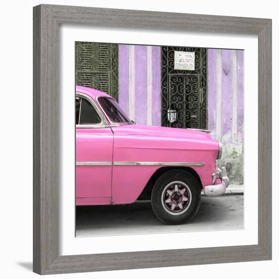 Cuba Fuerte Collection SQ - Havana Pink Car-Philippe Hugonnard-Framed Photographic Print