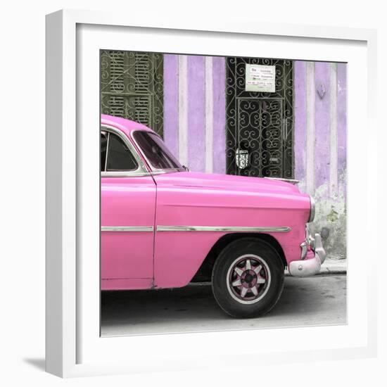 Cuba Fuerte Collection SQ - Havana Pink Car-Philippe Hugonnard-Framed Photographic Print