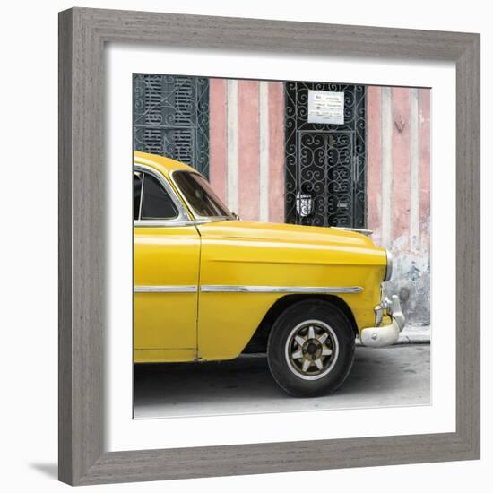Cuba Fuerte Collection SQ - Havana Yellow Car-Philippe Hugonnard-Framed Photographic Print