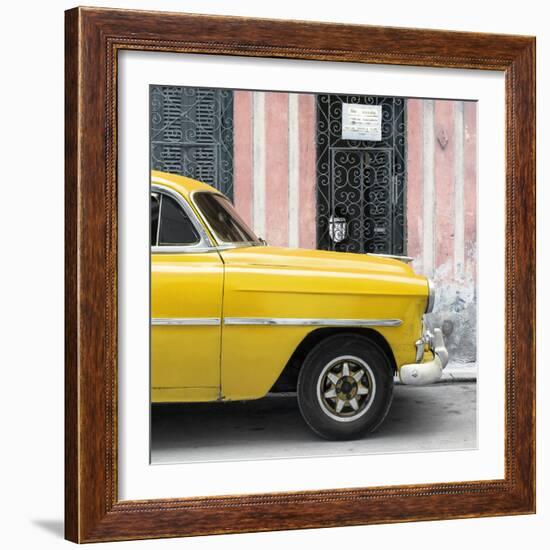 Cuba Fuerte Collection SQ - Havana Yellow Car-Philippe Hugonnard-Framed Photographic Print