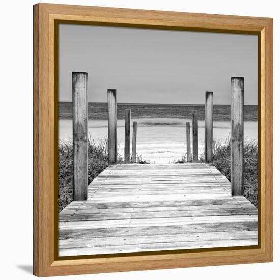 Cuba Fuerte Collection SQ II - Boardwalk on the Beach-Philippe Hugonnard-Framed Stretched Canvas