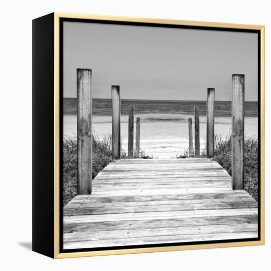 Cuba Fuerte Collection SQ II - Boardwalk on the Beach-Philippe Hugonnard-Framed Stretched Canvas