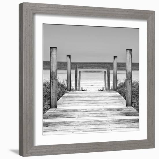 Cuba Fuerte Collection SQ II - Boardwalk on the Beach-Philippe Hugonnard-Framed Photographic Print