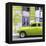 Cuba Fuerte Collection SQ - Lime Green Classic American Car-Philippe Hugonnard-Framed Stretched Canvas