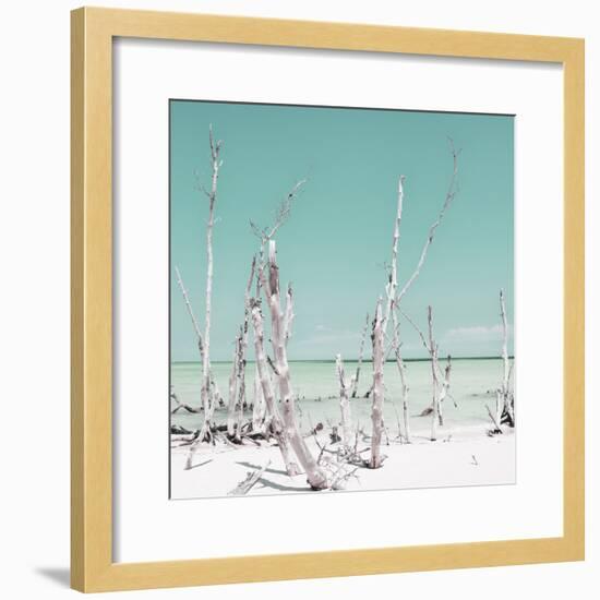 Cuba Fuerte Collection SQ - Ocean Wild Nature - Pastel Coral Green-Philippe Hugonnard-Framed Photographic Print