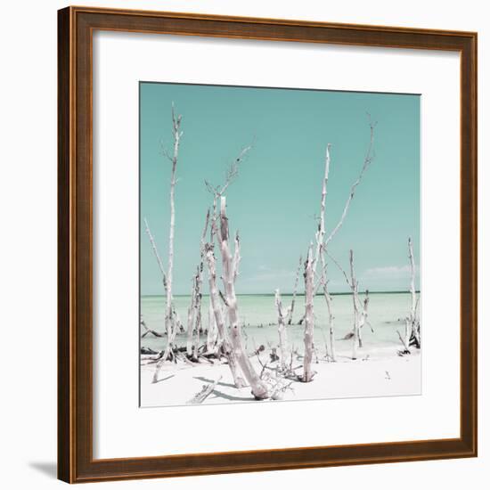 Cuba Fuerte Collection SQ - Ocean Wild Nature - Pastel Coral Green-Philippe Hugonnard-Framed Photographic Print