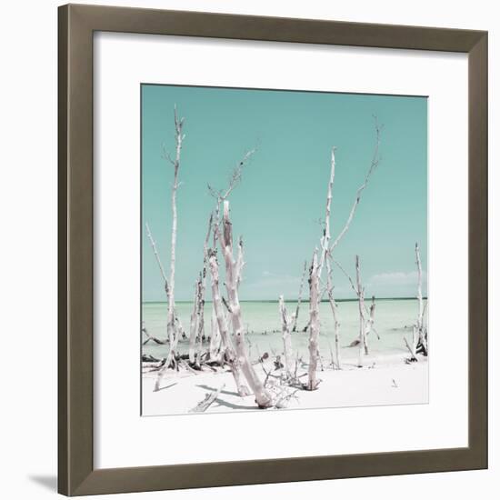 Cuba Fuerte Collection SQ - Ocean Wild Nature - Pastel Coral Green-Philippe Hugonnard-Framed Photographic Print