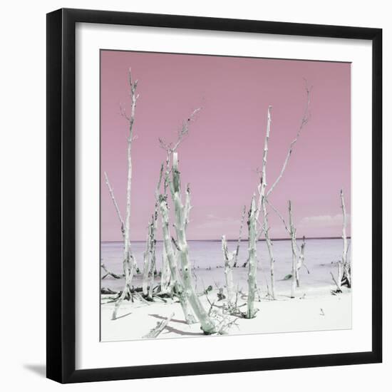 Cuba Fuerte Collection SQ - Ocean Wild Nature - Pastel Pink-Philippe Hugonnard-Framed Photographic Print