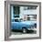 Cuba Fuerte Collection SQ - Old Blue Car in the Streets of Havana-Philippe Hugonnard-Framed Photographic Print