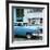 Cuba Fuerte Collection SQ - Old Blue Car in the Streets of Havana-Philippe Hugonnard-Framed Photographic Print