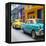 Cuba Fuerte Collection SQ - Old Cars Chevrolet Turquoise and Yellow-Philippe Hugonnard-Framed Stretched Canvas