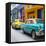 Cuba Fuerte Collection SQ - Old Cars Chevrolet Turquoise and Yellow-Philippe Hugonnard-Framed Stretched Canvas