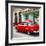 Cuba Fuerte Collection SQ - Old Cuban Red Car-Philippe Hugonnard-Framed Photographic Print
