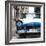 Cuba Fuerte Collection SQ - Old Ford Blue Car-Philippe Hugonnard-Framed Photographic Print