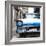 Cuba Fuerte Collection SQ - Old Ford Blue Car-Philippe Hugonnard-Framed Photographic Print