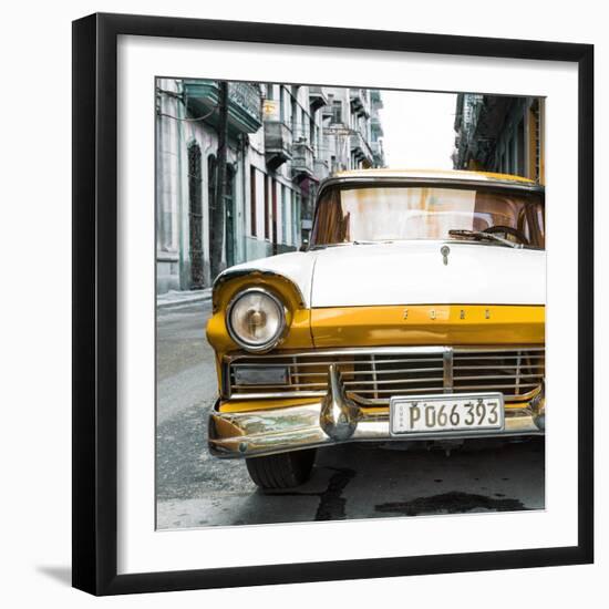 Cuba Fuerte Collection SQ - Old Ford Orange Car-Philippe Hugonnard-Framed Photographic Print