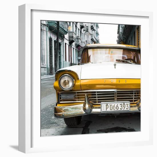 Cuba Fuerte Collection SQ - Old Ford Orange Car-Philippe Hugonnard-Framed Photographic Print