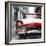 Cuba Fuerte Collection SQ - Old Ford Red Car-Philippe Hugonnard-Framed Photographic Print