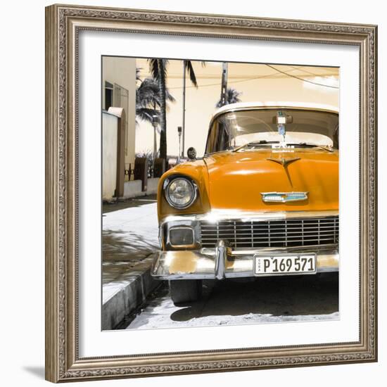 Cuba Fuerte Collection SQ - Orange Chevy-Philippe Hugonnard-Framed Photographic Print